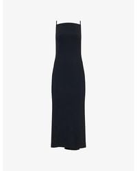 Givenchy - Sliced Sleeveless Cady-Crepe Midi Dress - Lyst