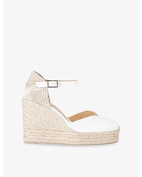 Castañer - Chiara Lace-Up Cotton-Canvas Espadrilles - Lyst
