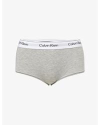 Calvin Klein - Icon Cotton And Modal-Blend Boy Shorts - Lyst