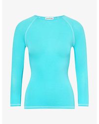Peachy Den - Susie Half-Sleeve Stretch-Woven Top - Lyst