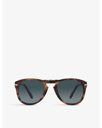 Persol - Po0714sm Steve Mcqueen Pilot-shape Crystal-glass And Acetate Sunglasses - Lyst