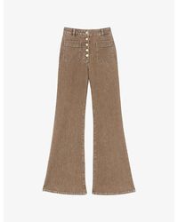 Reiss - Cali Flared Denim Jeans - Lyst