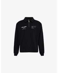 Represent - Team Quarter Zip Cotton-Jersey Top - Lyst