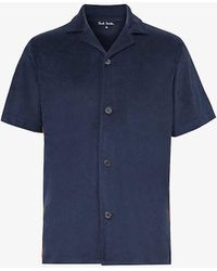 Paul Smith - Towel Stripe Camp-collar Regular-fit Cotton-blend Shirt - Lyst