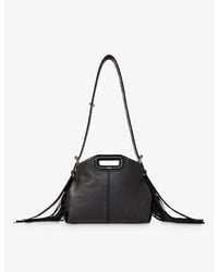 Maje - Miss M Mini Logo-Embossed Leather Shoulder Bag - Lyst