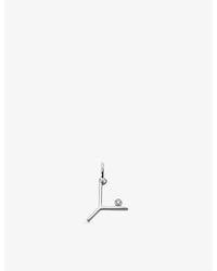 Monica Vinader - Solitaire Diamond Initial Y Sterling- And 0.035Ct Lab-Grown Diamond Pendant - Lyst