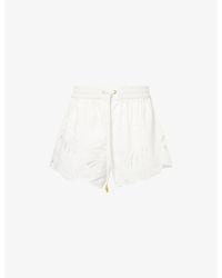 Zimmermann - Mahon Embroidered Cotton Shorts - Lyst