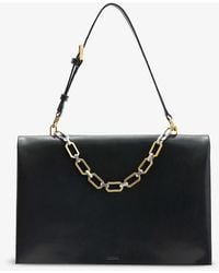 AllSaints - Luca Logo-debossed Chain-strap Leather Shoulder Bag - Lyst