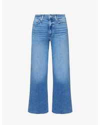 PAIGE - Anessa Ankle Wide-Leg Denim Jeans - Lyst