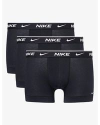 Nike - Essential Pack Of Three Cotton-Stretch Trunks - Lyst
