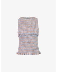 Amy Lynn - Mona Smocked Cotton Top - Lyst