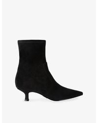 Steve Madden - Checklist Faux-Suede Heeled Ankle Boots - Lyst