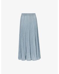 Zimmermann - Aster Metallic Knit Midi Skirt - Lyst