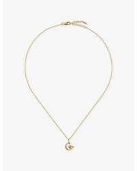 Missoma - Curly Molten Mini Initial G 18Ct Vermeil Necklace - Lyst