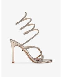 Kurt Geiger - Knot Spiral Heeled Woven Sandals - Lyst