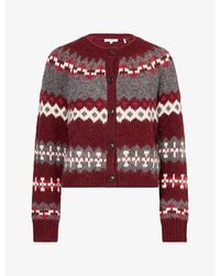 GOOD AMERICAN - The Classic Fair-Isle Woven Knit Cardigan - Lyst