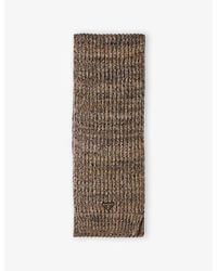Prada - Logo-Plaque Wool Cashmere Blend Scarf - Lyst