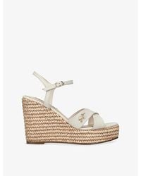 Steve Madden - Cylo Leather Wedge Sandals - Lyst