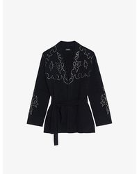 Zadig & Voltaire - Salomy Rhinestone-Embellished Cashmere Cardigan - Lyst
