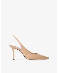 Jimmy Choo - Love Slingback 85 Leather Heels - Lyst