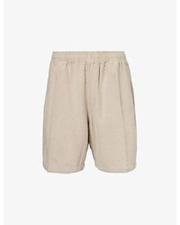 Obey - Easy Relaxed Brand-patch Linen-blend Shorts X - Lyst