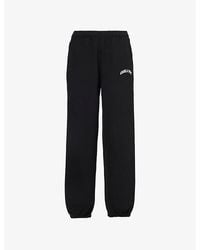 ADANOLA - Logo-Embroidered Straight-Leg Cotton-Jersey Jogging Bottoms - Lyst