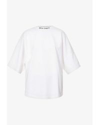 Palm Angels - Oversized Logo-print Cotton-jersey T-shirt - Lyst