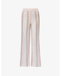 Missoni - Sequin-embellished Wide-leg Knitted Trousers - Lyst