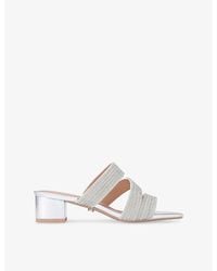 Carvela Kurt Geiger - Gala Jewel-Embellished Rope-Effect Woven Mules - Lyst