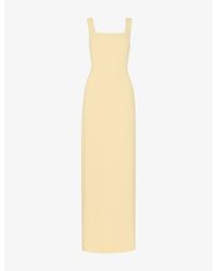 Whistles - Mila Square-Neck Stretch-Woven Maxi Dress - Lyst