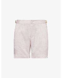 Orlebar Brown - Bulldog Mid-Length Classic Textured Stripe Swim Shorts - Lyst