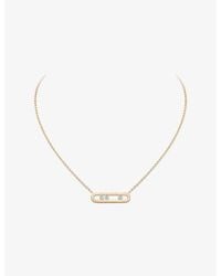 Messika - Move Classique Ciselé 18Ct And 0.20Ct Diamond Necklace - Lyst