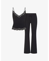 Skims - Sleep Lace-Trim Stretch-Modal Cami And Trousers Set - Lyst