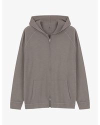 BOGGI - Hooded Full-Zip Merino-Wool Sweatshirt - Lyst