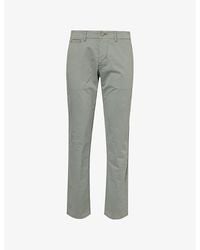 PAIGE - Vincent Straight-Leg Cotton Chino Trousers - Lyst