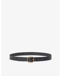 Loewe - Rounded-Buckle Leather Belt - Lyst