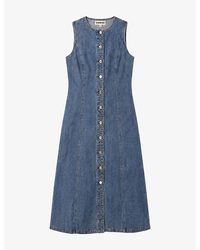 OMNES - Carter Cotton-Stetch Denim Midi Dress - Lyst
