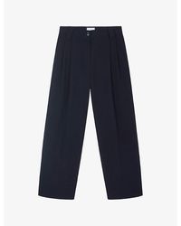 The White Company - Wide-leg High-rise Stretch-woven Trousers - Lyst