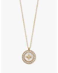 Astley Clarke - Polaris 18Ct, Mother-Of-Pearl And Sapphire Locket Necklace - Lyst