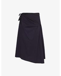 Lemaire - Wrap-front Self-tie Woven Midi Skirt - Lyst