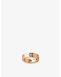 Cartier - Love 18Ct Rose- And 0.46Ct Diamond Ring - Lyst