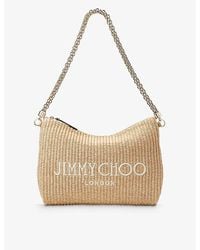 Jimmy Choo - Callie Raffia Shoulder Bag - Lyst