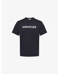Moncler - Brand-Badge Logo-Print Cotton T-Shirt - Lyst