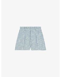 Maje - Patch-pocket Regular-fit Tweed Shorts - Lyst