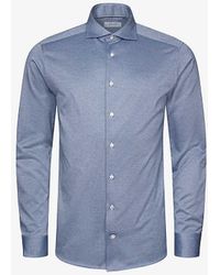 Eton - Mélange-weave Slim-fit Cotton Shirt - Lyst