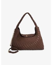 Dune - Deliberate Large Woven Faux-Leather Shoulder Bag - Lyst