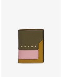 Marni - Colour-Block Leather Bifold Wallet - Lyst