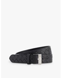 Bottega Veneta - Double-Weave Branded Leather Belt - Lyst