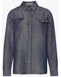 God's True Cashmere - Unisex Flap-pocket Regular-fit Cashmere Denim-blend Shirt X - Lyst
