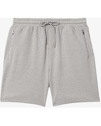 Reiss - Penbrook Elasticated-waist Regular-fit Stretch-cotton Shorts X - Lyst